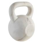 Deko-Objekt Kettlebell Marmor aus wei脽em