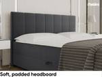 Boxspringbett Chandon Dunkelgrau - Breite: 186 cm - H3