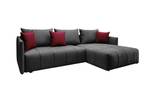 Ecksofa HURON Lavagrau - Rot