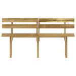 Garten-Essgruppe (3-tlg) 3096605 Braun - Massivholz - Holzart/Dekor - 74 x 75 x 160 cm