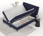 Boxspringbett Merton Marineblau - Breite: 140 cm - H2