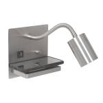 Wandleuchte Upro Silber - Metall - 3 x 16 x 3 cm