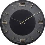 Horloge murale Leonardo Noir - Bois manufacturé - Métal - 49 x 49 x 5 cm