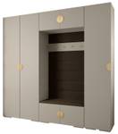 Garderobe Inova 4 Z8 Braun - Gold - Grau