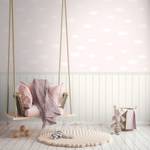 Wallpanel Wolkentapete Creme - Rosé