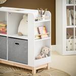 Kinderregal KMB85-W Braun - Weiß - Holzwerkstoff - Massivholz - Holzart/Dekor - 100 x 80 x 35 cm