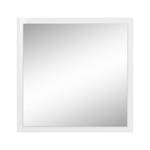 Miroir Rino blanc brillant Blanc - Bois manufacturé - 60 x 60 x 2 cm