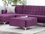 Pouf ottoman ABERDEEN Mauve - Argenté