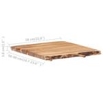 Tischplatte Braun - Massivholz - Holzart/Dekor - 60 x 4 x 58 cm