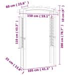 Gartenbogen M627393 Braun - Holzwerkstoff - 150 x 210 x 60 cm