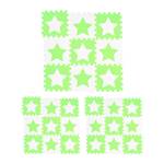 27x pièces de tapis de jeu blanc-vert Vert - Blanc