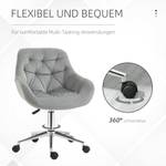 Bürostuhl mit Polsterung 921-480GY Grau - Textil - 58 x 90 x 59 cm