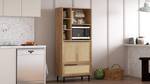 Vitrinenschrank OCEAN SC75 2D Beige - Holzwerkstoff - Kunststoff - 75 x 162 x 36 cm