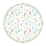 Alphabet in Rahmen Pastellfarben mit