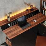 Schreibtisch Höhenverstellbar 120×73cm Braun - Holzwerkstoff - 74 x 123 x 120 cm