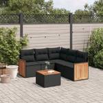 Gartensitzgruppe K6770(6-tlg) Schwarz - Massivholz - 69 x 62 x 62 cm