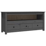 TV-Schrank D421 Grau - Massivholz - 35 x 52 x 114 cm