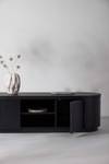 Sideboard FjällbackaL 2 Schwarz - Holz teilmassiv - 160 x 45 x 48 cm