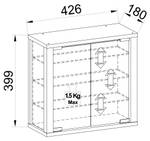 Wandvitrine Glasvitrine Vitrosa S Weiß - Holzwerkstoff - Glas - 43 x 40 x 18 cm