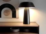 Lampe de table en acier noir Noir - Blanc - Métal - 50 x 62 x 50 cm