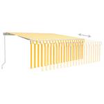 Auvent rétractable 3014348-2 Blanc - Jaune - Largeur : 400 cm