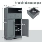 Lagerschrank NM9007 Grau - Holzwerkstoff - 30 x 108 x 60 cm