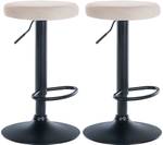 Tabouret de bar Ponte Lot de 2 Crème