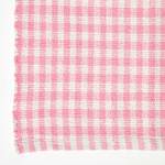 Karierter handgewebter Teppich Pink - 60 x 90 cm