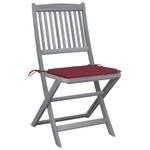 Gartenstühle 2er Set D5967 Rot - Massivholz - 57 x 91 x 49 cm