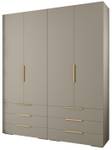 Garderobe Inova 1 Z16 Gold - Grau - Holzwerkstoff - Massivholz - 200 x 237 x 47 cm