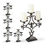 5x Chandeliers trois bras bronze Noir - Doré