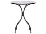 Table de jardin CARPINO Noir - Doré - Gris - Métal - 60 x 74 x 60 cm