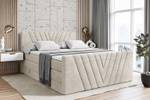 Boxspringbett ERNINA-Z KING Beige - Breite: 200 cm