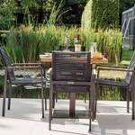 Table de jardin Lucie Marron - Bois massif - 80 x 76 x 80 cm