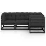 Garten-Lounge-Set (4-teilig) 3009927-2 Anthrazit - Schwarz