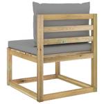 Garten-Mittelsofa 3009699-3 Grau - Holzwerkstoff - Holzart/Dekor - 60 x 70 x 64 cm