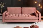 3er Sofa COZY VELVET Hellrosa