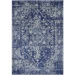 Tapis moderne tissé plat mosaique AVON Bleu néon - 200 x 290 cm