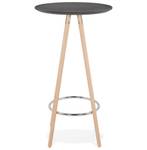 Table Bar GALA Noir - Bois massif - 60 x 110 x 60 cm