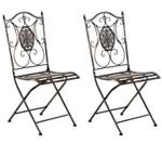 Chaises de jardin Sibell Lot de 2 Bronze