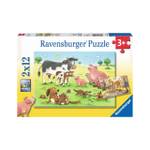 Puzzle Tierfamilien 2x12 Teile Papier - 20 x 4 x 28 cm