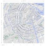 Fototapete Stadtplan von Amsterdam