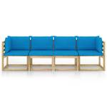 Gartensofa 3016481-6 (4-teilig) Hellblau