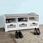 Banc de Rangement à Chaussures FSR36-W Blanc - Bois manufacturé - 105 x 43 x 35 cm