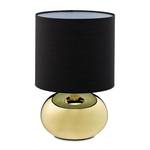 Runde Tischlampe mit Touchfunktion Schwarz - Gold