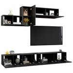 TV-Schrank 6er Set D780 Esche Schwarz Dekor