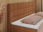 Boxspringbett CARMEN Orange - Breite: 200 cm - H4 - Textil