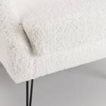Fauteuil tissu bouclette blanc Blanc - Textile - 69 x 76 x 62 cm