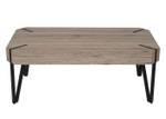 Table basse de salon Kos T573 Marron - Métal - En partie en bois massif - 110 x 43 x 60 cm