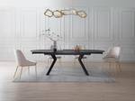 Table extensible MARDEL Noir - Verre - 100 x 76 x 260 cm